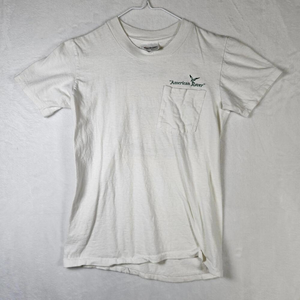 Vtg American Rover Topsail Schooner Tee S Stedman USA Single Stitch Boat Graphic